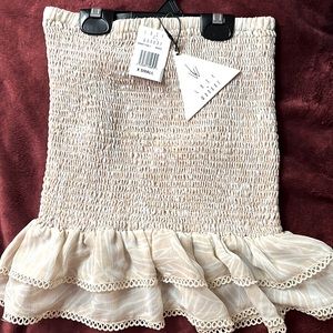 Lost and Wander Palm Friday Mini skirt Sand X-small